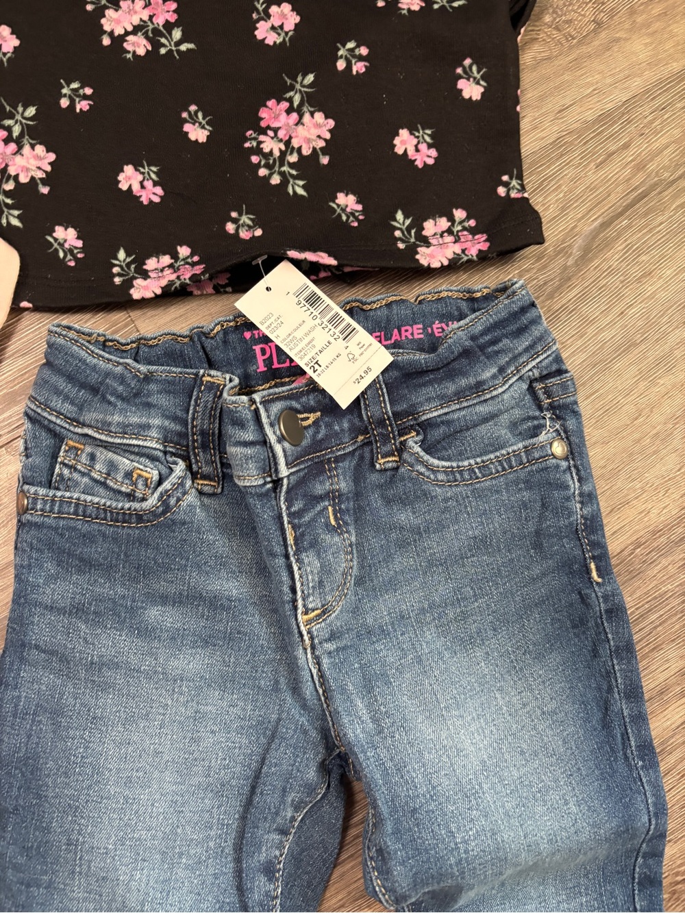 Toddler Girl 2T Clothing Bundle Lot NWT Jeans Leggings Tops Dress 5 Pc - Picture 5 of 13